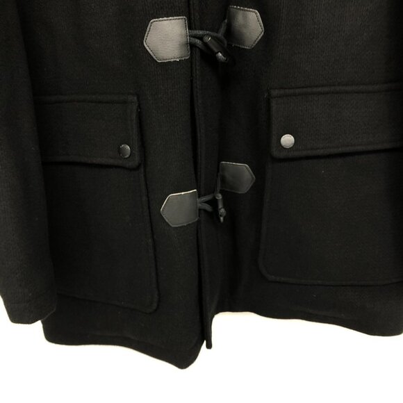 Guess Black Wool Blend Duffle Coat size L - Picture 5 of 16